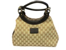 GUCCI GG MNOGRAM SUKEY HOBO BAG BROWN MONOGRAM ICONIC DESIGN