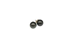 PAIR OF 14K YELLOW GOLD TAHITIAN PEARL STUD EARRINGS