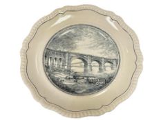 VINTAGE COPELAND SPODE ST. LOUIS PATTERN TRANSFERWARE PLATE