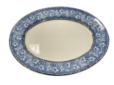 CETEM WARE MALTESE EDWARDIAN ERA BLUE AND WHITE LARGE SEERVING PLATTER