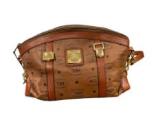 VINTAGE HCL HAND CRAFTED LEATHER GOODS BROWN LEATHER SATCHEL SERIAL 249736
