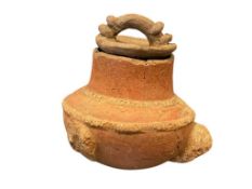 ANCIENT PRE-COLUMBIAN THREE-FOOTED VESSEL