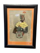 EUGENIA M. WIREMAN ORIGINAL OIL ON BOARD ILLUSTRATED ART POSSIBLY PUBLISHED IN WOMANS MAGAZINE