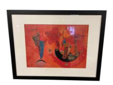 WASSILY KANDINSKY RUSSIAN BORN FRENCH ARTIST PRINT TITLED MIT UND GEGEN / WITH AND AGAINST
