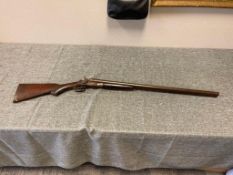 ANTIQUE LATE 1800'S JAMES PARKER AMERICAN MADE DOUBLE BARREL 12 GAUGE SHOTGUN