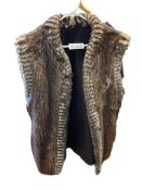 WOMANS GENUINE FUR VEST SIZE L