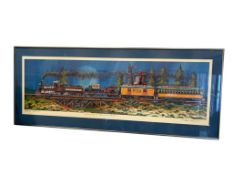 FRED BONN AMERICAN ARTIST ARTIST PROOF PRINT TITLED VIRGINIA & TRUCKEE R.R.