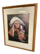 Z. GARCIA NATIVE AMERICAN CHIEF PRINT