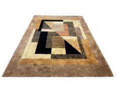 MOMENI NEW WAVE NW-06 HAND TUFTED WOOL AREA RUG CONTEMPORARY GEOMETRIC DESIGN