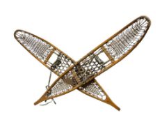 PAIR OF VINTAGE U.S. MILITARY C.A. LUND CO. 1952 SNOWSHOES MADE IN ST. PAUL, MINNESOTA