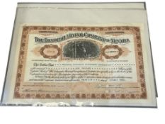 THE GOLDFIELD THE CONSOLIDATED MINES CO. / THE TONOPAH MINING CO. OF NEVADA STOCK CERTIFICATES