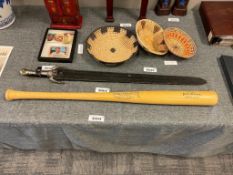 VINTAGE LOUISEVILLE SLUGGER 125 POWERIZED JR6 JACKIE ROBINSON CARVED SIGNATURE BASEBALL BAT