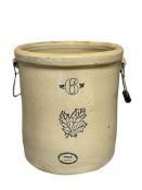 ANTIQUE WESTERN STONEWARE POSTTERY CROCK SIX-GALLON