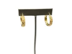 TWO 14K YELLOW GOLD HOOP EARRINGS
