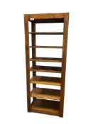 SEVEN TIER OAK OPEN BOOKCASE