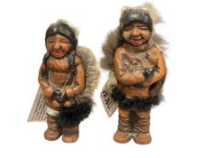 NUNI DOLLS HAND CRAFTED GENUINE ALASKAN DOLLS MADE FROM CARVED WOOD AND NATURAL FURS