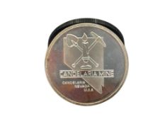 CANDELARIA MINE NEVADA .999 FINE SILVER ROUND JUNE, 1987 