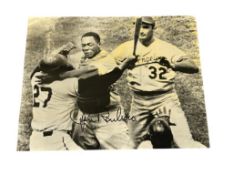 JOHN ROSEBORO AUTOGRAPHED PHOTOGRAPH OF FIGHT BETWEEN JUAN MARICHAL WITH SANDY KOUFAC