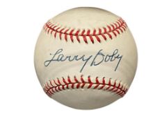 LARRY DOBY FORMER AMERICAN BASEBALL PLAYER AND HITTING COACH AUTOGRAPHED BASEBALL