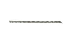 STERLING SILVER DIAMOND ACCENTED FASHION BRACELET FEATURING ROUND CUT DIAMONDS IN LINKS