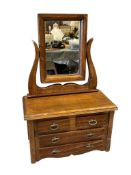 VINTAGE FOUR DRAWER CHEST WITH MIRROR JEWELRY CHEST