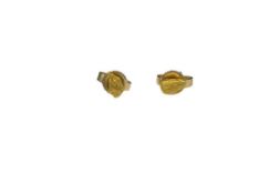 14K YELLOW GOLD AND NATURAL GOLD NUGGET EARRINGS