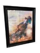 DAN MCMANIS WESTERN ARTIST PRINT TITLED BARREL RACER