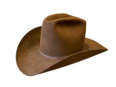 RESISTOL 3X BEAVER BROWN FUR FELT COWBOY HAT IN CHOCOLATE BROWN SIZE 7 1/8