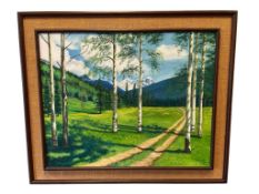 BEAUTIFUL ORIGINAL OIL PAINTING ON CANVAS COLORADO LANDSCAPE BY CHUCK MARSHALL