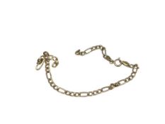 10K YELLOW GOLD ITALIAN BRACELET WITH BROKEN LINK