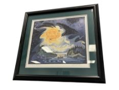 JOANN GEORGE LIMITED EDITION PRINT TITLED RAVEN BRINGS DAYLIGHT NO. 343/750