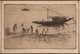 RAMENDRANATH CHAKRAVORTY (1902 - 1955) - WINTER MORNING BY THE GANGES (1941)