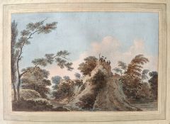 WILLIAM HODGES (1744 - 1797) -VIEW OF THE FORT OF PETETER