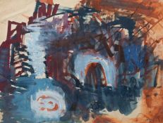 AMINA AHMAD KAR (1930 - 1994) - UNTITLED ; UNTITLED ; UNTITLED (Abstract ; Blue and white abstract ;