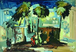 GHULAM RASOOL SANTOSH (1929 - 1997) - UNTITLED(Landscape)(1955)