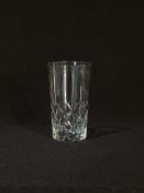 Set of 8 Cut Glass Highball