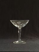 Set of 4 Etched Glass Coupe