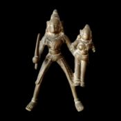 Cast Metal Figure of Deity with Consort