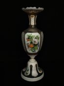 Bohemian Gilt Floral Glass Vase