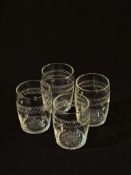 Set of 6 Moulded Glass Tumbler