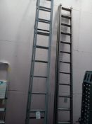 Lot 44 - 14 rung double roof ladder