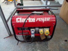 Lot 19 - Clarke Power PG3800 ADV 3kVA dual voltage generator