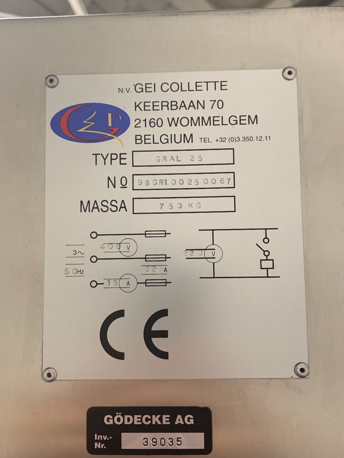 Collette high shear mixer / granulator Model Gral 25 Stainless steel ...