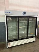 VWR glass door refrigerator