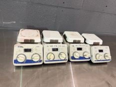 Four Fisher Scientific heat and stir plates