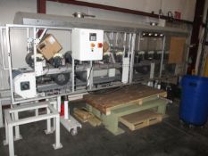Custom multi-position synthetic-fibre drawing and heat-conditioning line