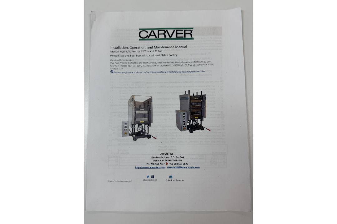 Carver Heated Platen Laboratory Press - Image 11 of 14