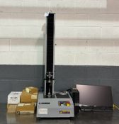 Instron tensile tester, model 34SC-1, made in 2021, 1Kn capacity, with accessories and computer.