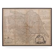 ANTIQUE 18thC EMANUEL BOWEN MAP OF COUNTY OF YORK c.1740