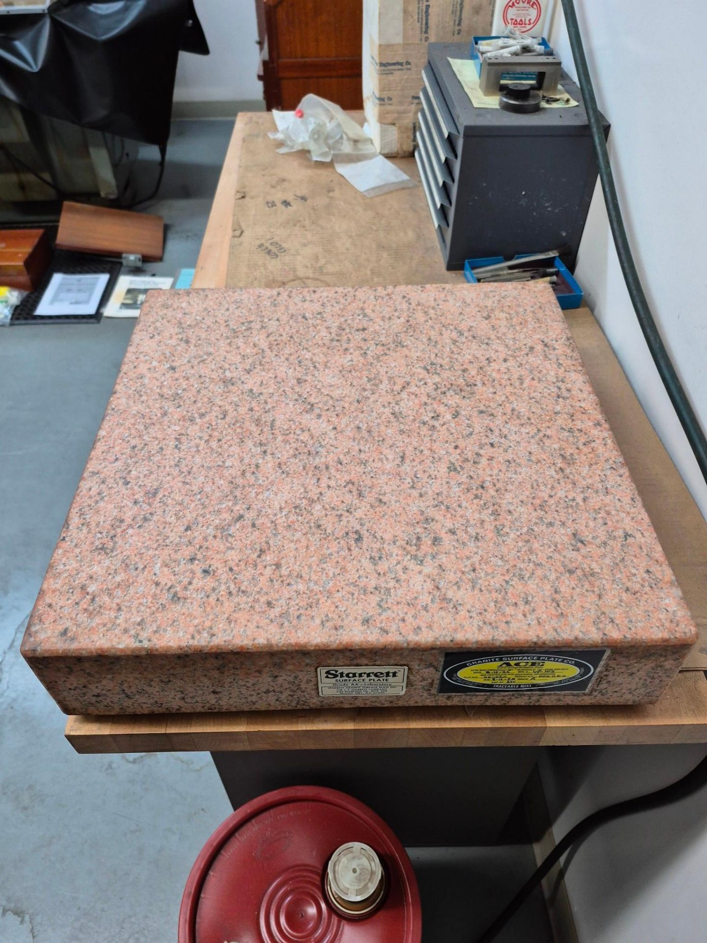 KENNEDY 5 DRAWER WORK BENCH, HUOT 5 DRAWER TAPSET CHEST, STARRETT GRANITE SURFACE BLOCK - Image 16 of 32